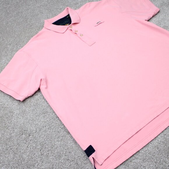 Orvis Signature Polo Shirt Mens 2XL XXL Pink Split Hem 100% Cotton Short Sleeve - Picture 8 of 14